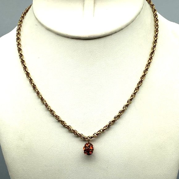 Vintage Prong Set Crystal Encrusted Sphere Pendant Necklace Roundette Disco Ball - Picture 3 of 5